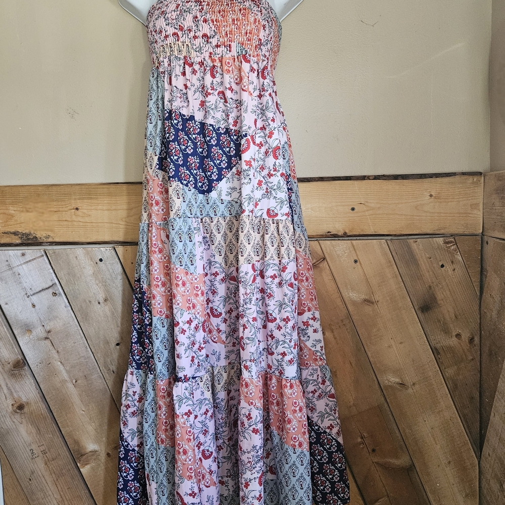 Tracies Floral Patchwork Convertible Maxi Skirt O… - image 5